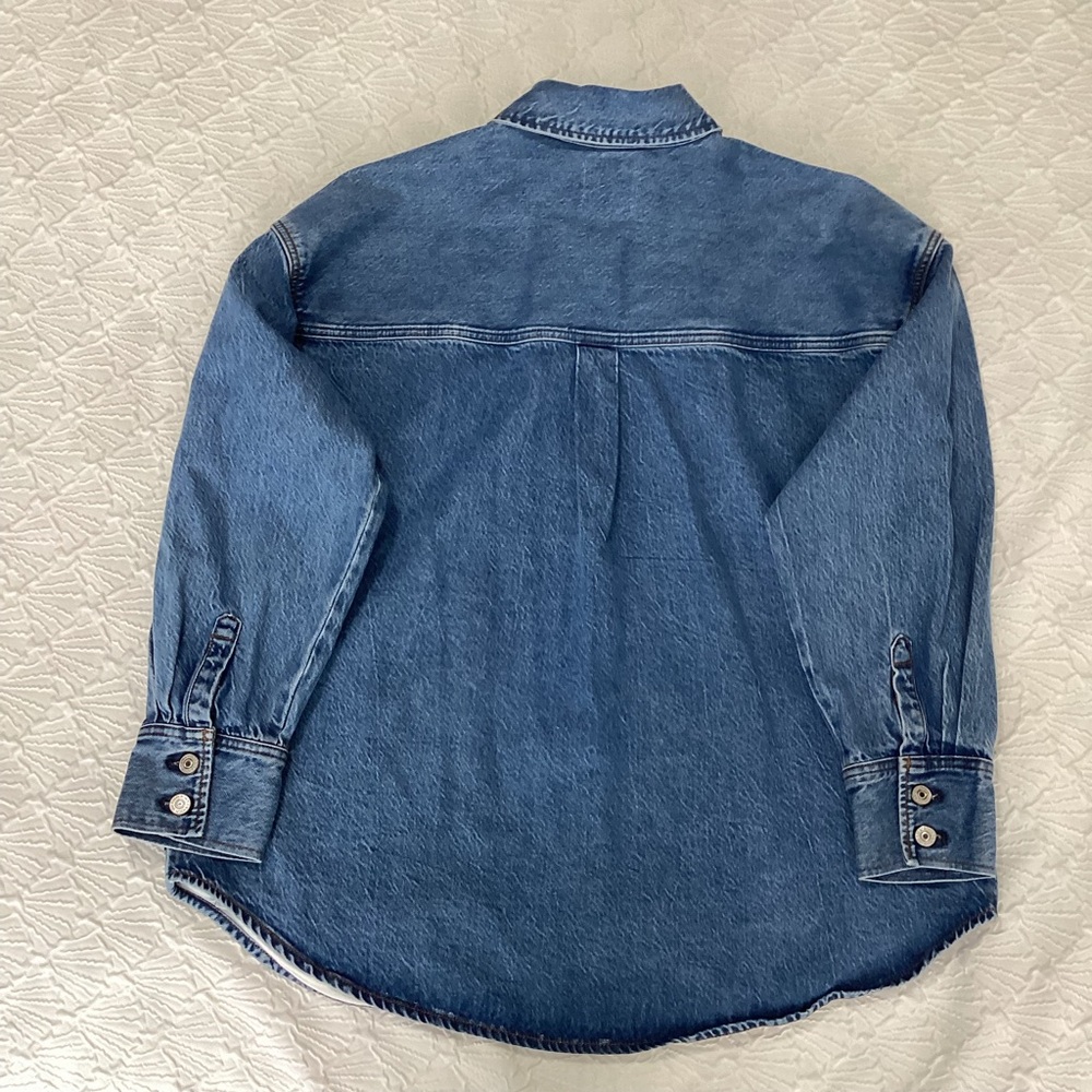 Abercrombie & Fitch Thick Denim Oversized Shirt - Picture 3 of 4